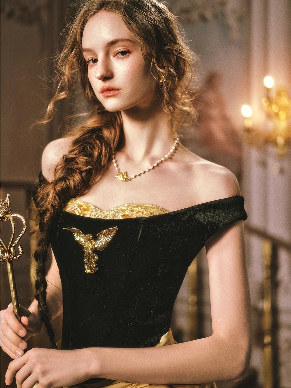 NEW LaceMade Golden Eagle Goddess Corset Top